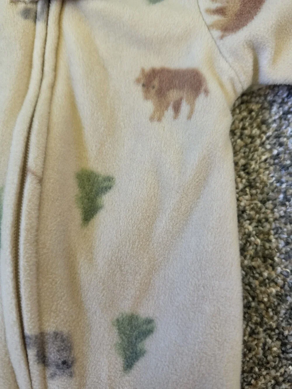 Carter's Neutral Forest Print Footed One-Piece Pajamas 2pk